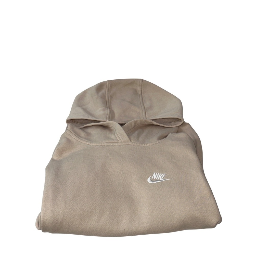 Nike Kids XL Tan Hoodie Sherpa-Lined Pullover Sweatshirt Kangaroo Pocket - Picture 3 of 4